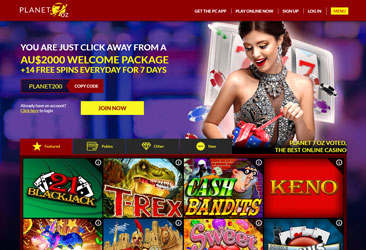 Planet 7 Oz Slots AUD Pokies Logo
